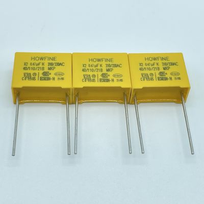 کیفیت  UL 275V MPX X2 Safety Capacitor 474K/310V P15 D4 Anti Interference کارخانه