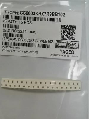 خازن های سرامیکی چند لایه 102K / 50V 0603 Coating SMD X7R